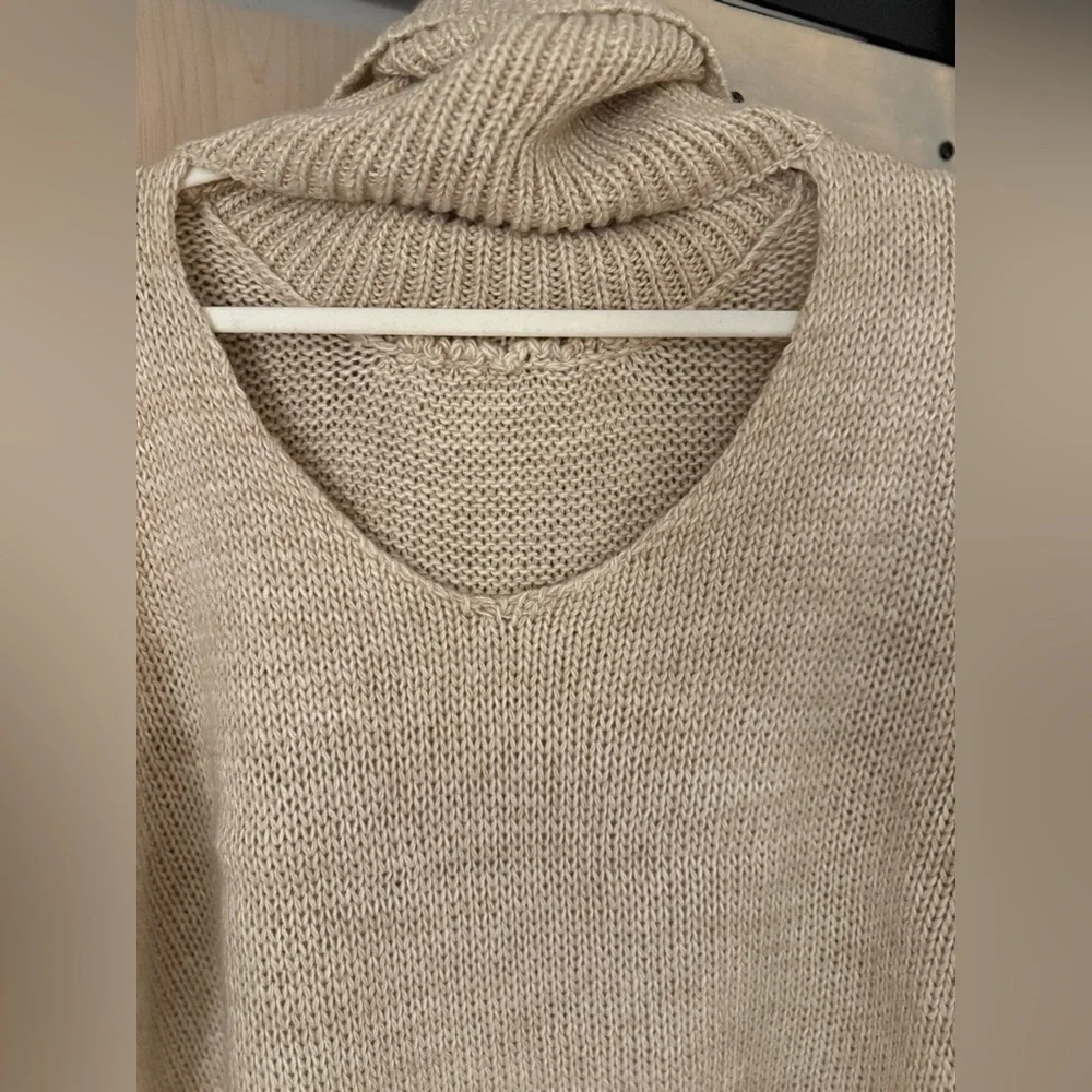 Vici Back Cut Out Turtleneck Sweater